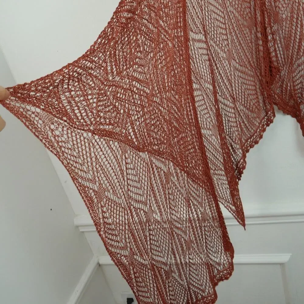 Y2K‎ Crochet Shawl Fishnet Open Lace Wrap Scarf Fairy Grunge Whimsigoth Dainty